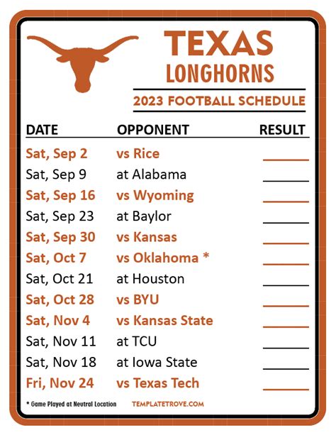 2015 texas longhorns football schedule|texas college football 2023 schedule.